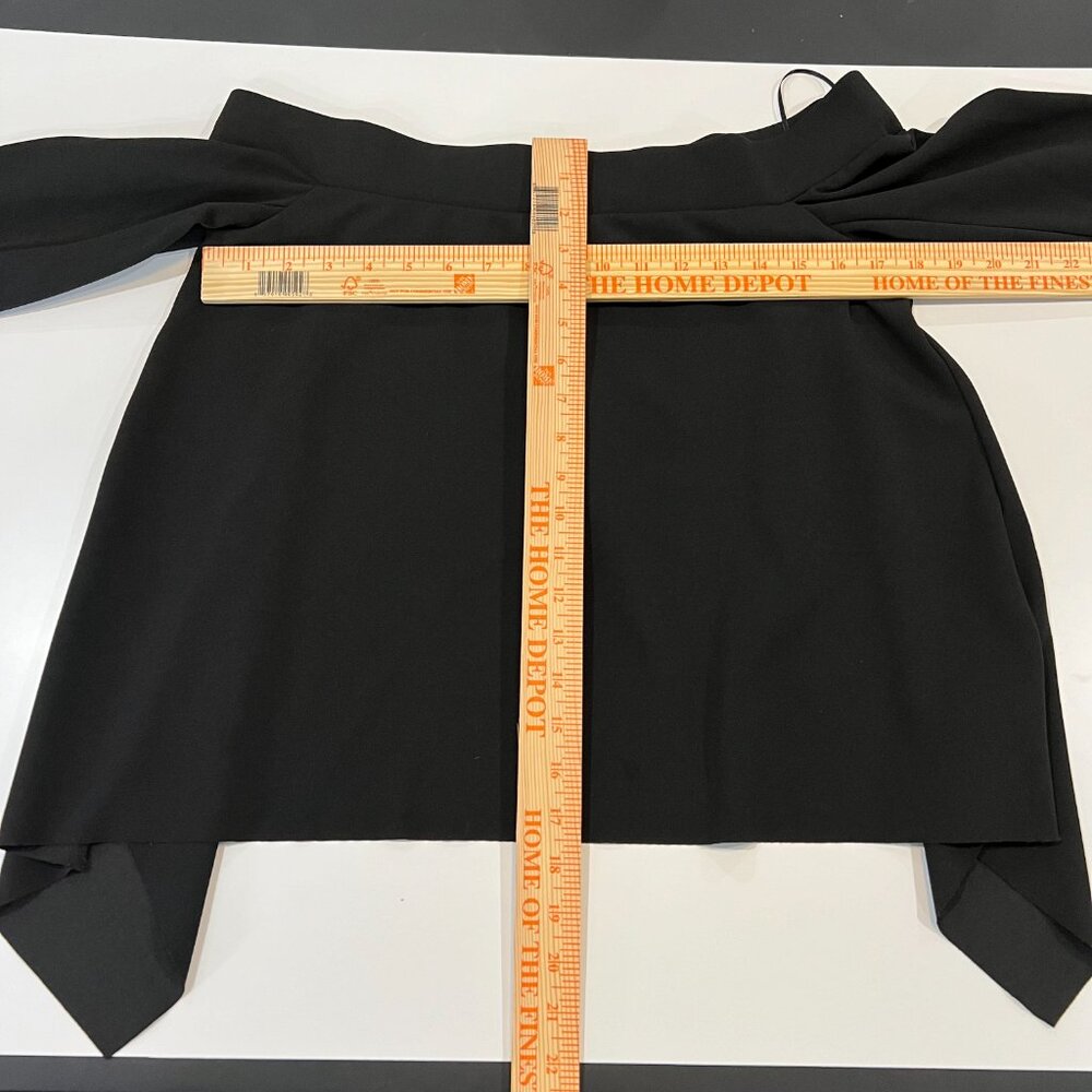 Zara Black off the shoulder split Back top Size Medium - Picture 9 of 10